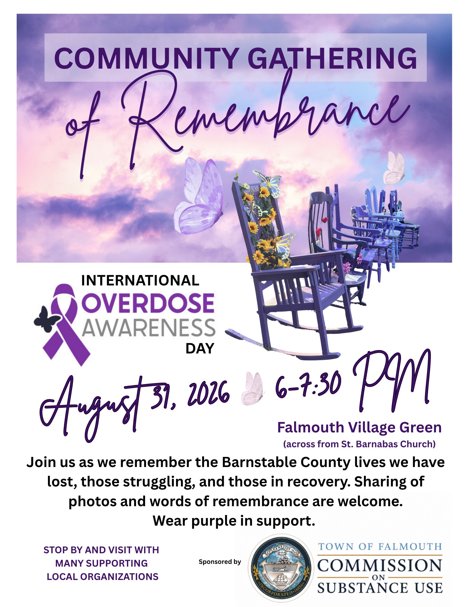 Falmouth's Overdose Awareness Day Commemoration
