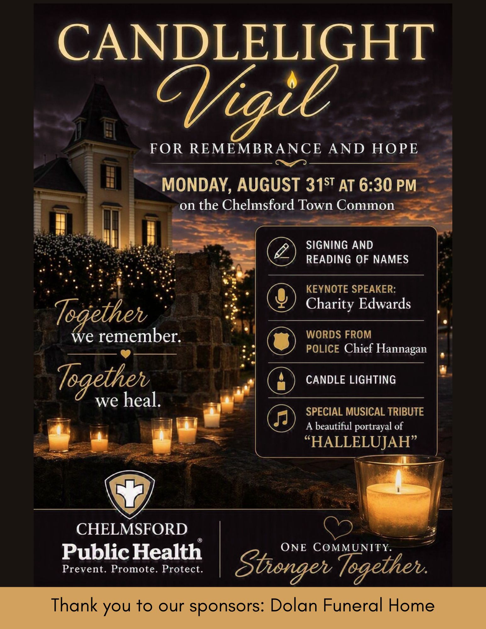 Chelmsford Health Department Annual Candlelight Vigil